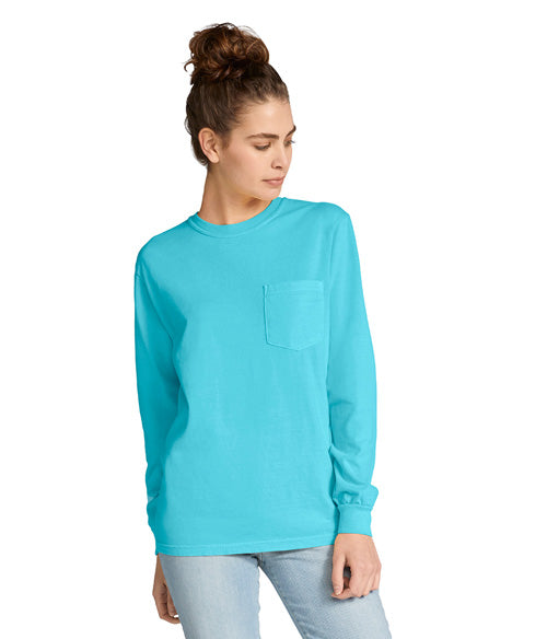Comfort Colors Heavyweight Adult Long Sleeve Pocket T-Shirt  4410  SMALL - LARGE