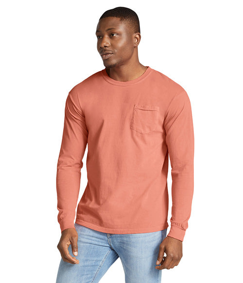 Comfort Colors Heavyweight Adult Long Sleeve Pocket T-Shirt  4410  SMALL - LARGE