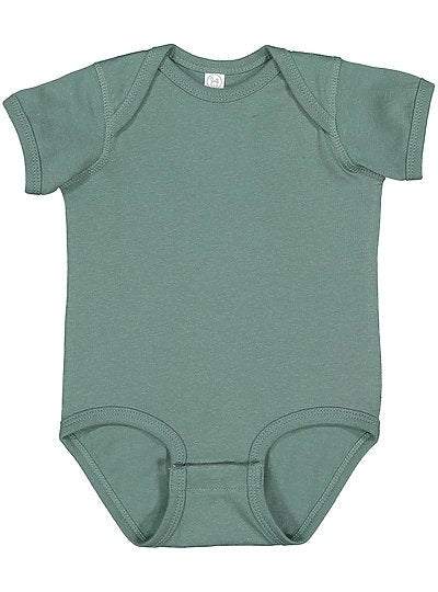 Infant Fine Jersey Bodysuit  Rabbit Skins  4424  APPLE TO CHARCOAL