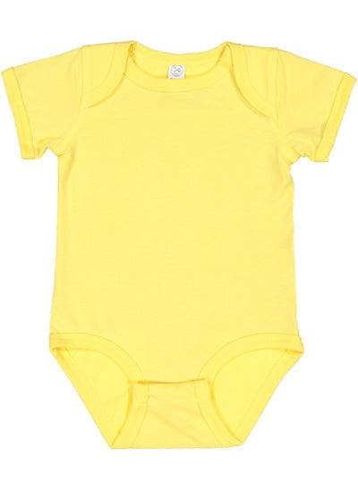 Infant Fine Jersey Bodysuit  Rabbit Skins  4424  APPLE TO CHARCOAL