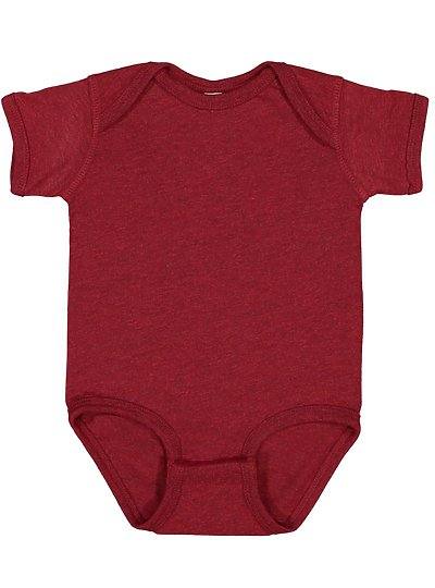 Infant Fine Jersey Bodysuit  Rabbit Skins  4424  APPLE TO CHARCOAL