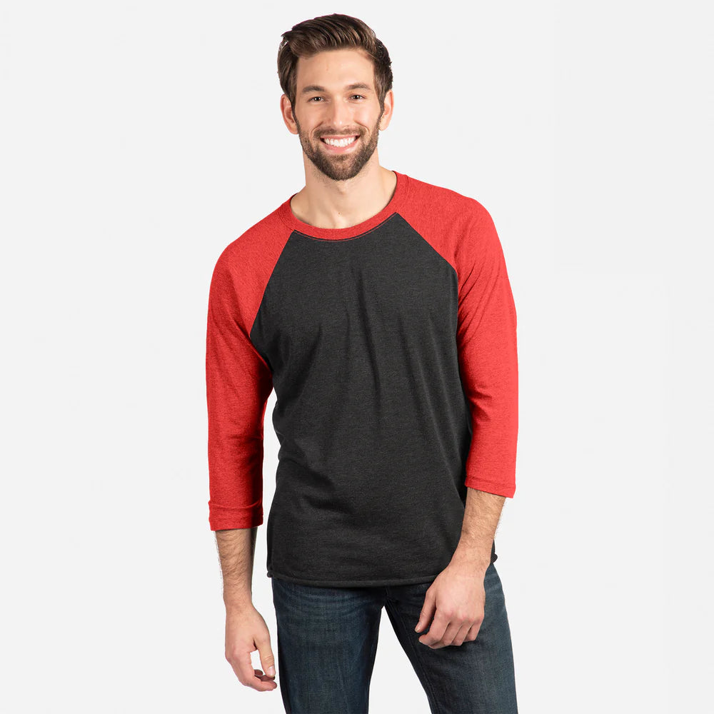 6051 Unisex Tri-Blend 3/4 Raglan T-Shirt  Next Level SIZES X-SMALL, SMALL, MEDIUM & LARGE