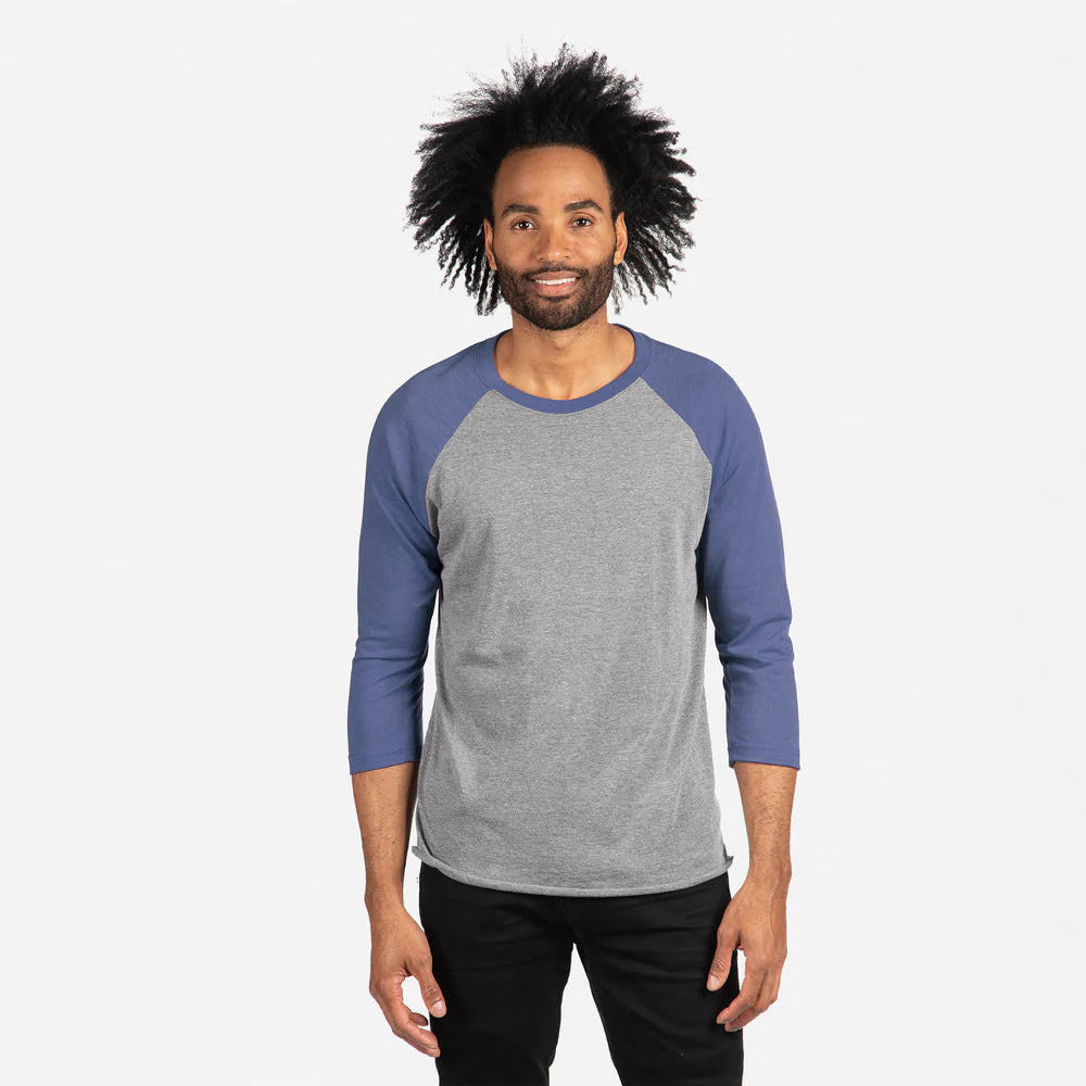 6051 Unisex Tri-Blend 3/4 Raglan T-Shirt  Next Level SIZES X-SMALL, SMALL, MEDIUM & LARGE