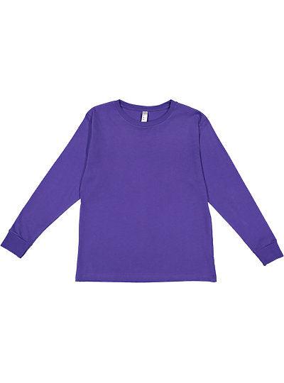 Youth Long Sleeve Fine Jersey Tee  LAT  6201  YOUTH X-SMALL, SMALL, MEDIUM, & LARGE