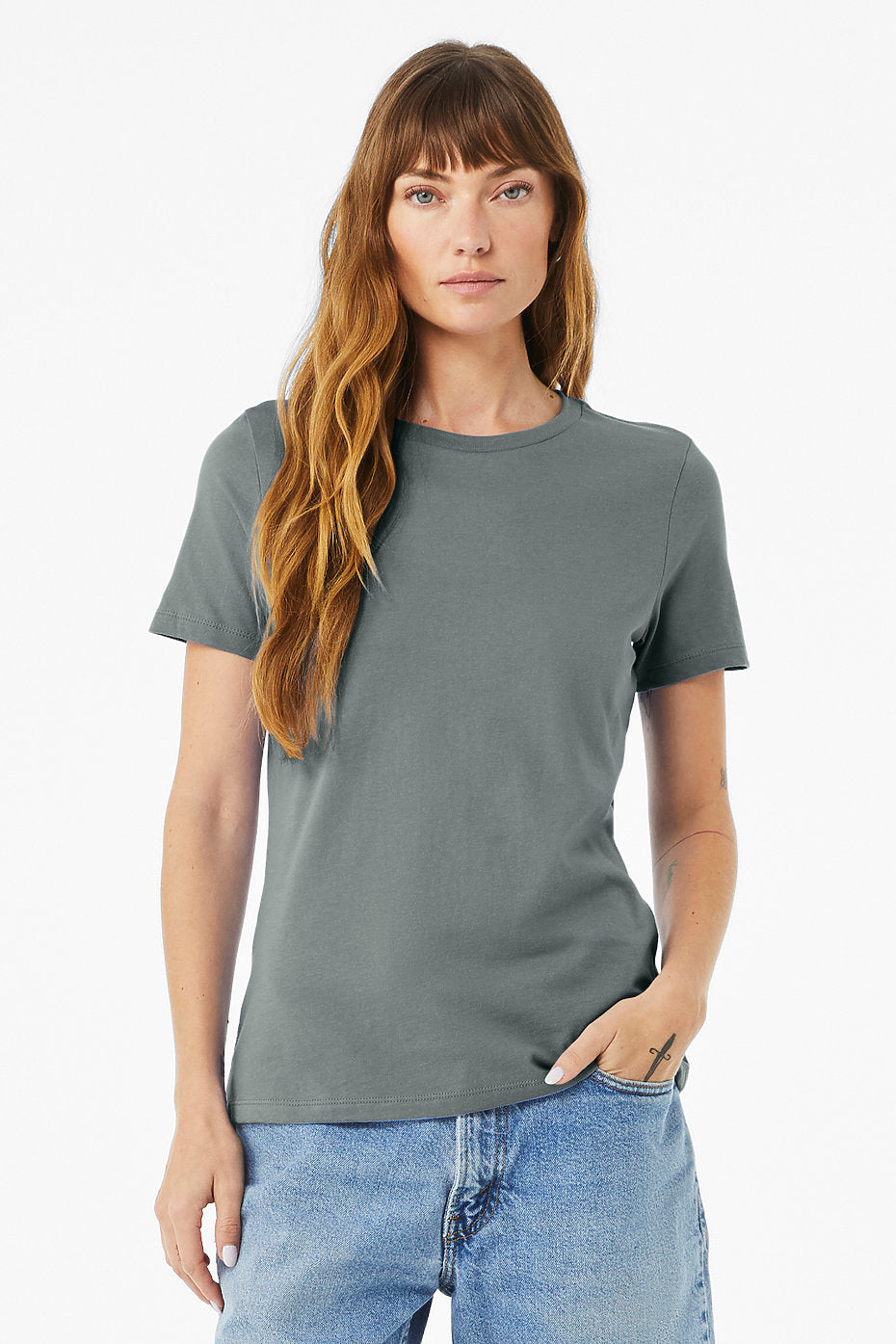 Women's Relaxed Jersey Short Sleeve Tee Bella+Canvas 6400 Small & Medium