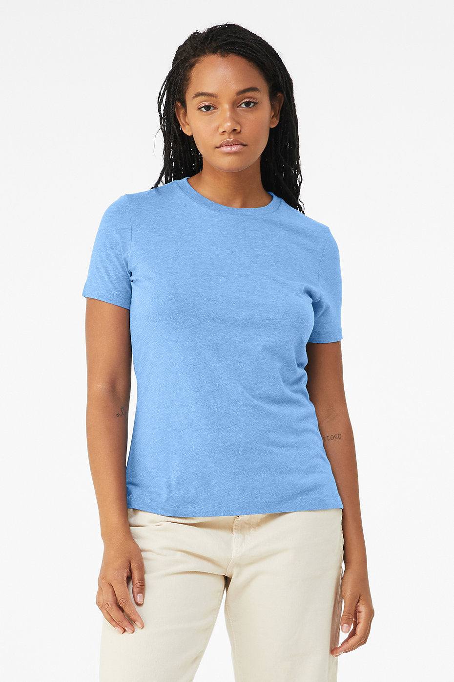 Women's Relaxed Heather CVC Short Sleeve Tee Bella+Canvas  6400 CVC 2XL & 3XL