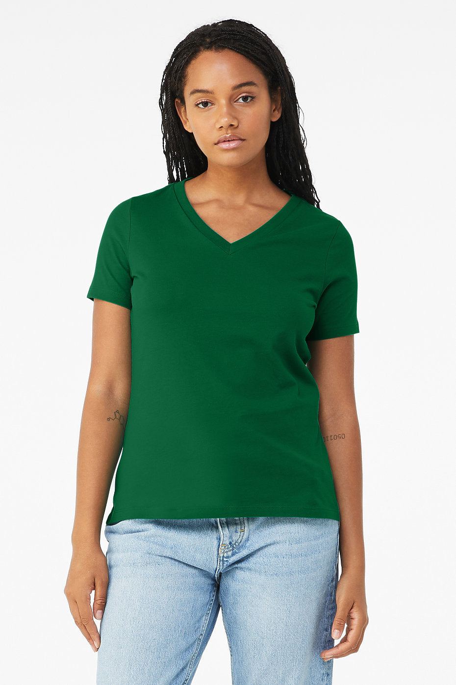 Women's Relaxed Jersey Short Sleeve V-Neck Tee Bella+Canvas 6405