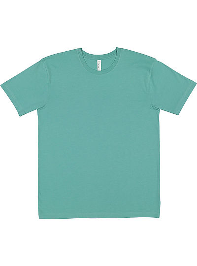 Unisex fine jersey tee in vintage saltwater to yellow color with soft crew neck and comfortable fit