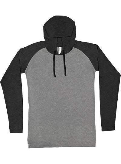 Unisex Long Sleeve Raglan Hood Tee  LAT  6917