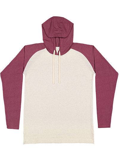 Unisex Long Sleeve Raglan Hood Tee  LAT  6917
