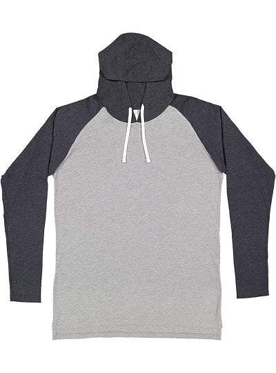 Unisex Long Sleeve Raglan Hood Tee  LAT  6917