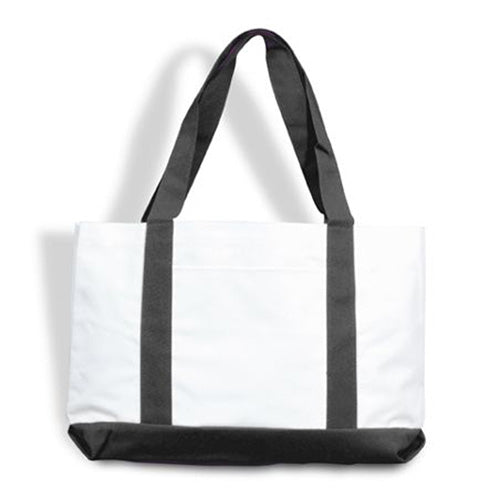 Tote Bag with Contrasting Handles and Gusset Bottom -  7002TO
