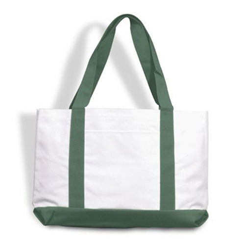 Tote Bag with Contrasting Handles and Gusset Bottom -  7002TO