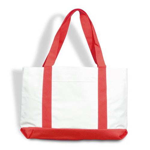 Tote Bag with Contrasting Handles and Gusset Bottom -  7002TO