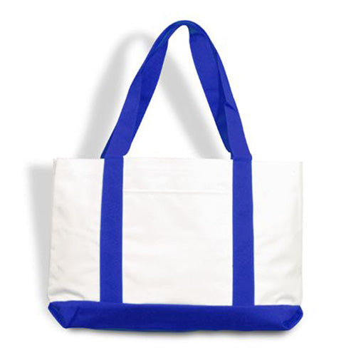Tote Bag with Contrasting Handles and Gusset Bottom -  7002TO
