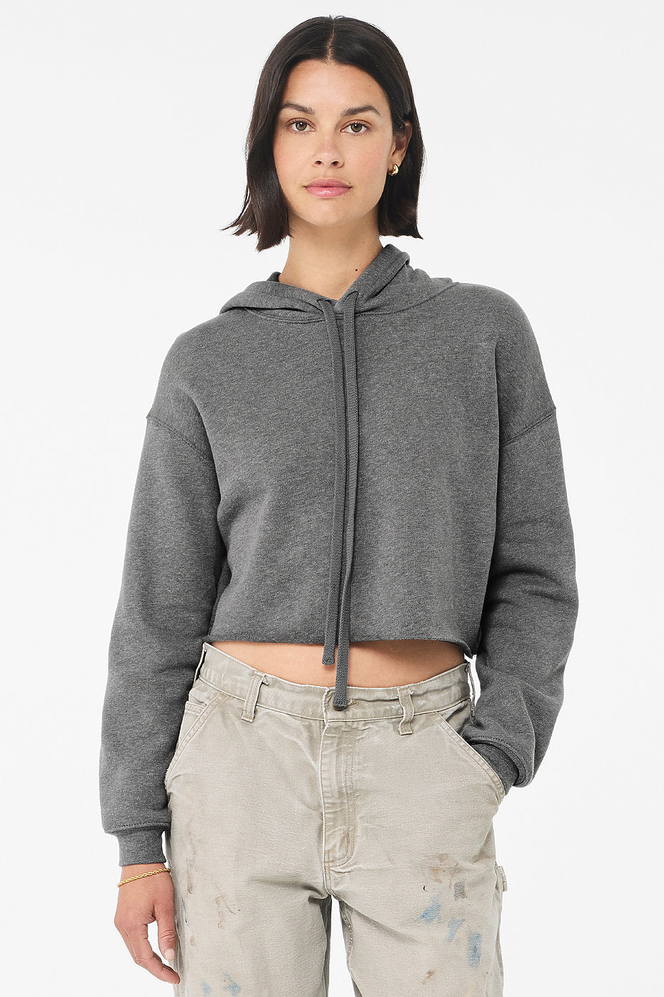 Women's Cropped Fleece Hoodie Bella+Canvas  7502