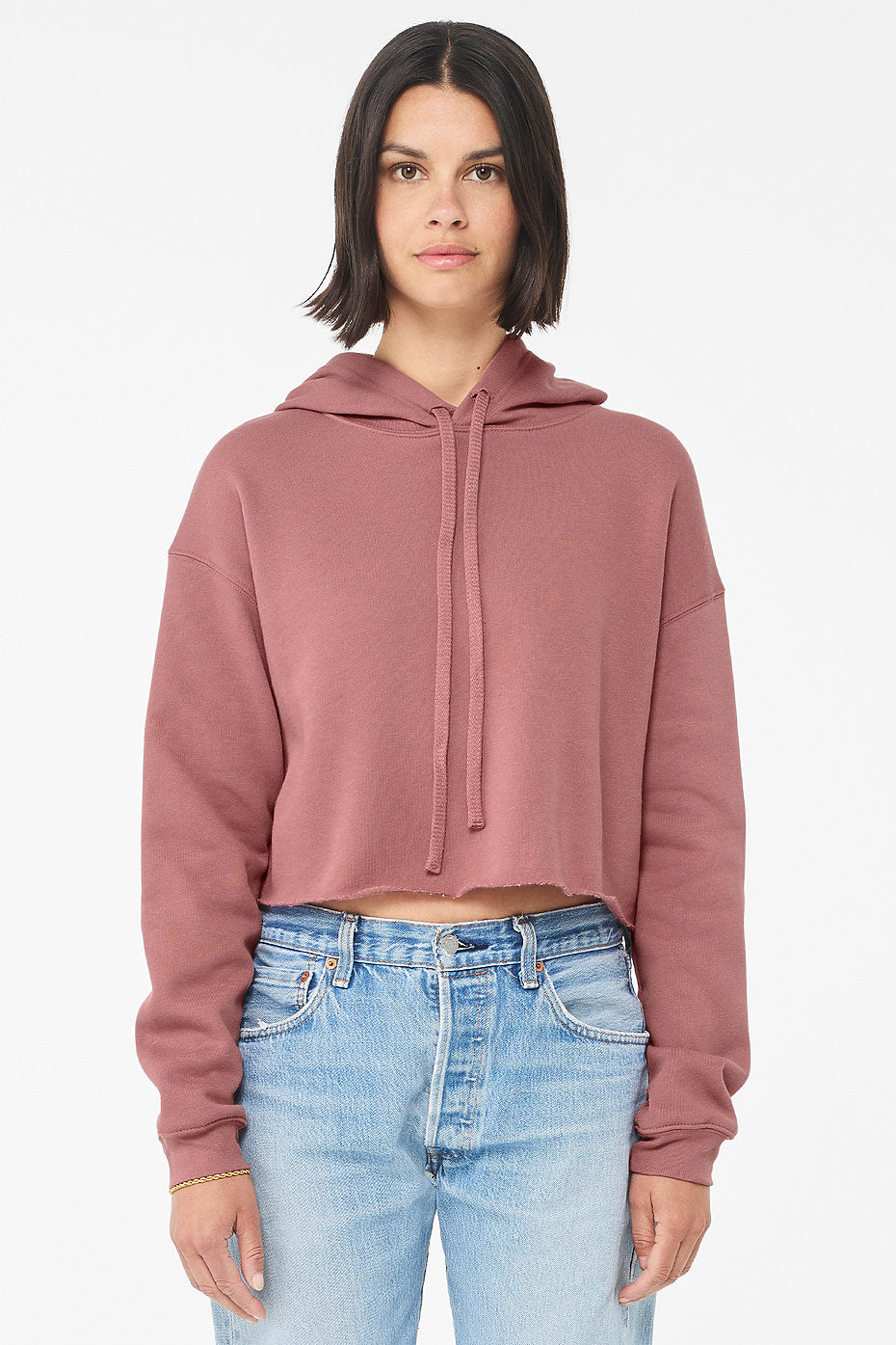 Women's Cropped Fleece Hoodie Bella+Canvas  7502