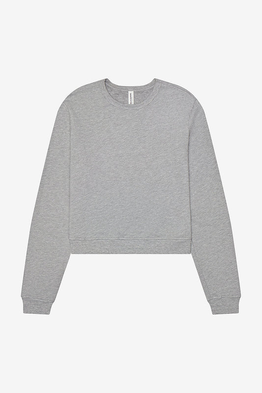 Women's Classic Crewneck Sweatshirt Bella+Canvas 7511 grey cropped fleece pullover
