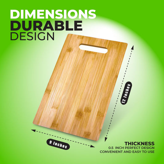 Premium Bamboo Cutting Board for Personalization/Engraving -  12"x9" Lift your Kitchen Today!!