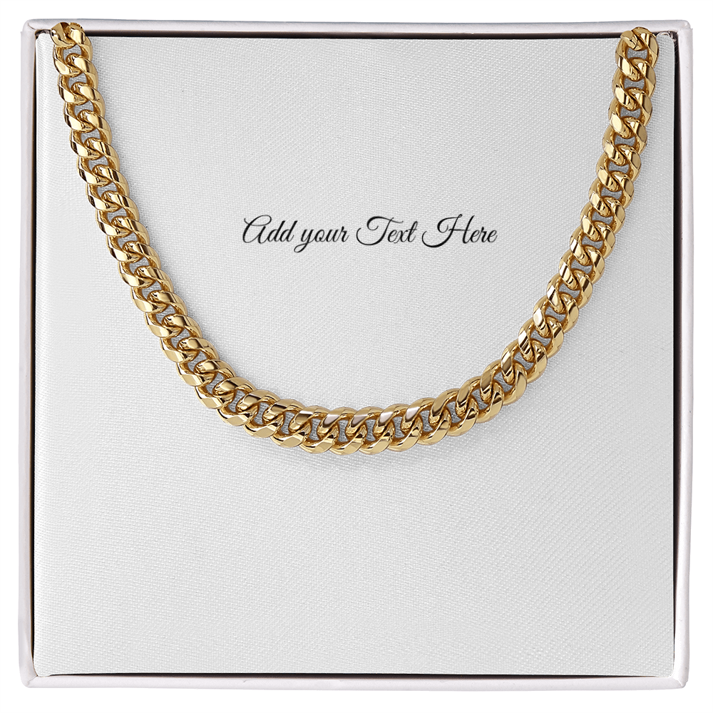 Cuban Link Chain in Gold or Silver - The Man in your Life Will Love It! - Engravable