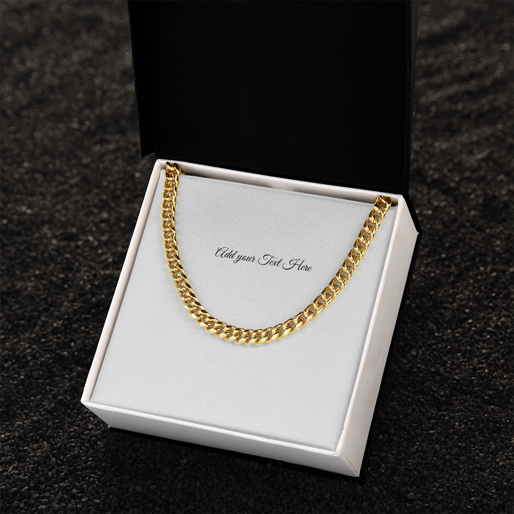 Cuban Link Chain in Gold or Silver - The Man in your Life Will Love It! - Engravable