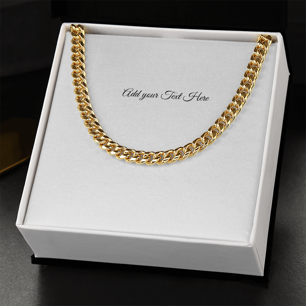 Cuban Link Chain in Gold or Silver - The Man in your Life Will Love It! - Engravable