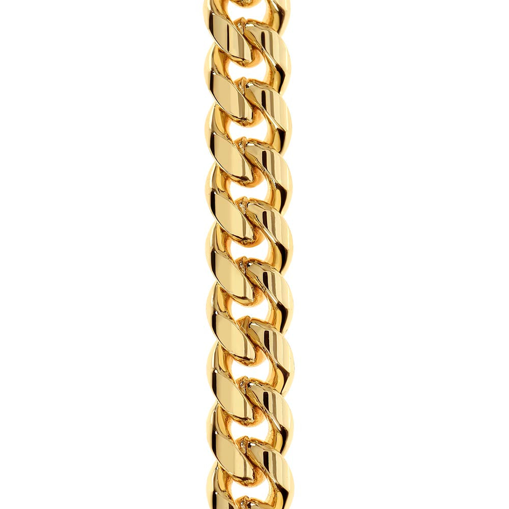 Cuban Link Chain in Gold or Silver - The Man in your Life Will Love It! - Engravable