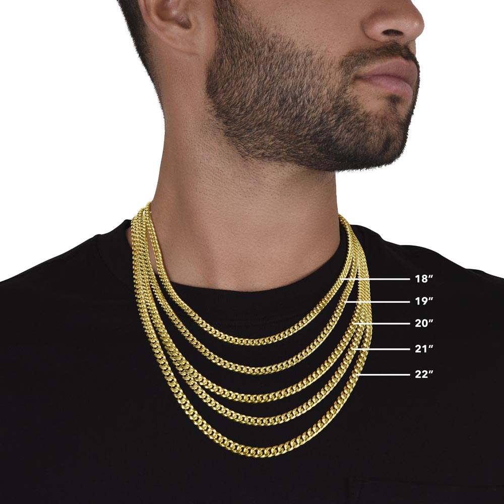 Cuban Link Chain in Gold or Silver - The Man in your Life Will Love It! - Engravable