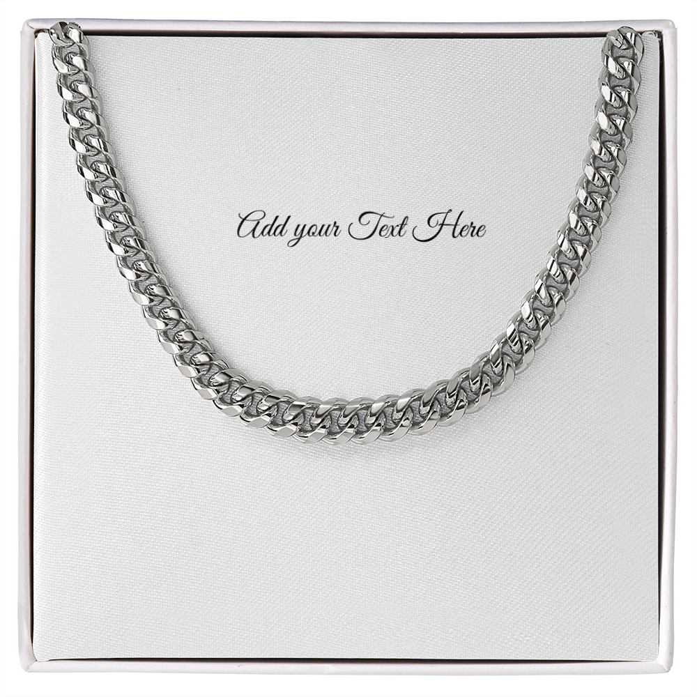 Cuban Link Chain in Gold or Silver - The Man in your Life Will Love It! - Engravable