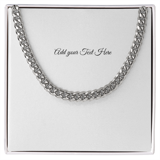 Cuban Link Chain in Gold or Silver - The Man in your Life Will Love It! - Engravable