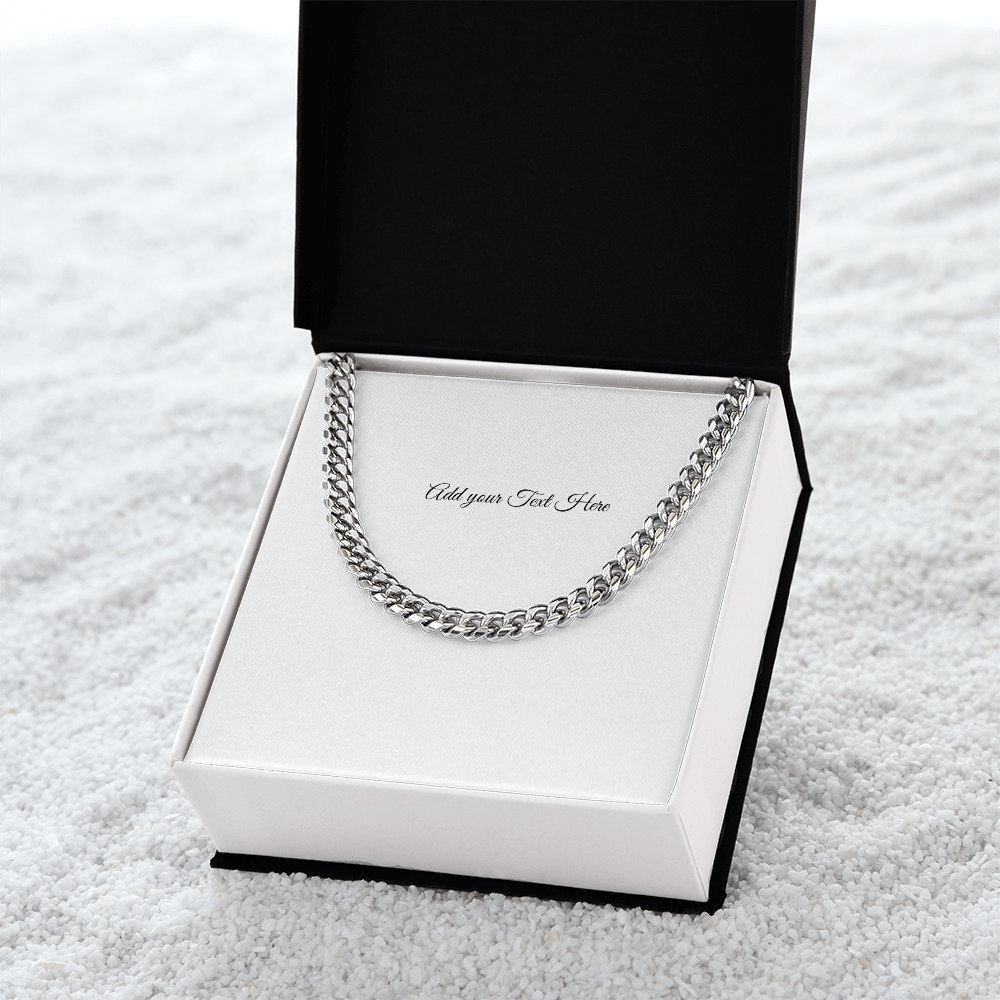 Cuban Link Chain in Gold or Silver - The Man in your Life Will Love It! - Engravable