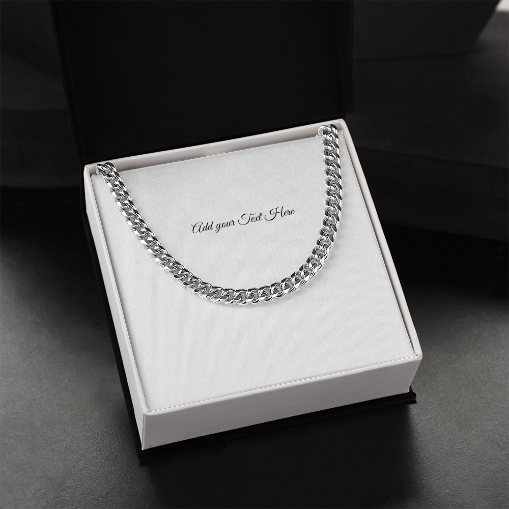 Cuban Link Chain in Gold or Silver - The Man in your Life Will Love It! - Engravable