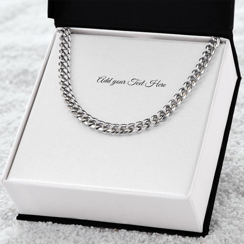 Cuban Link Chain in Gold or Silver - The Man in your Life Will Love It! - Engravable