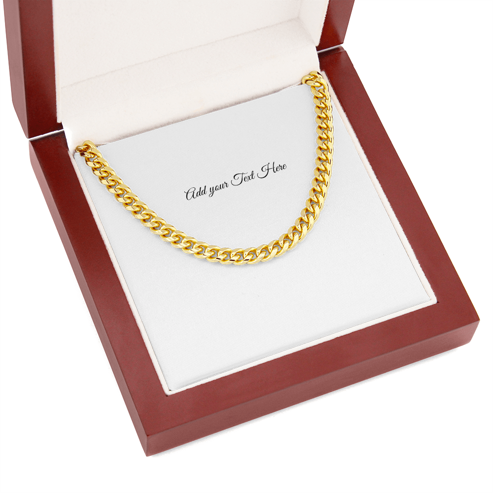Cuban Link Chain in Gold or Silver - The Man in your Life Will Love It! - Engravable