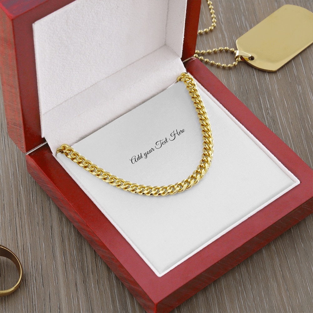Cuban Link Chain in Gold or Silver - The Man in your Life Will Love It! - Engravable