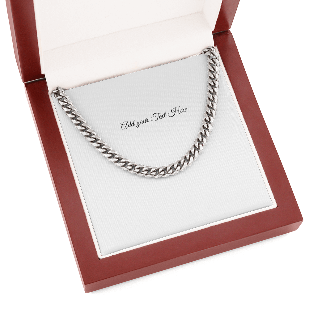 Cuban Link Chain in Gold or Silver - The Man in your Life Will Love It! - Engravable