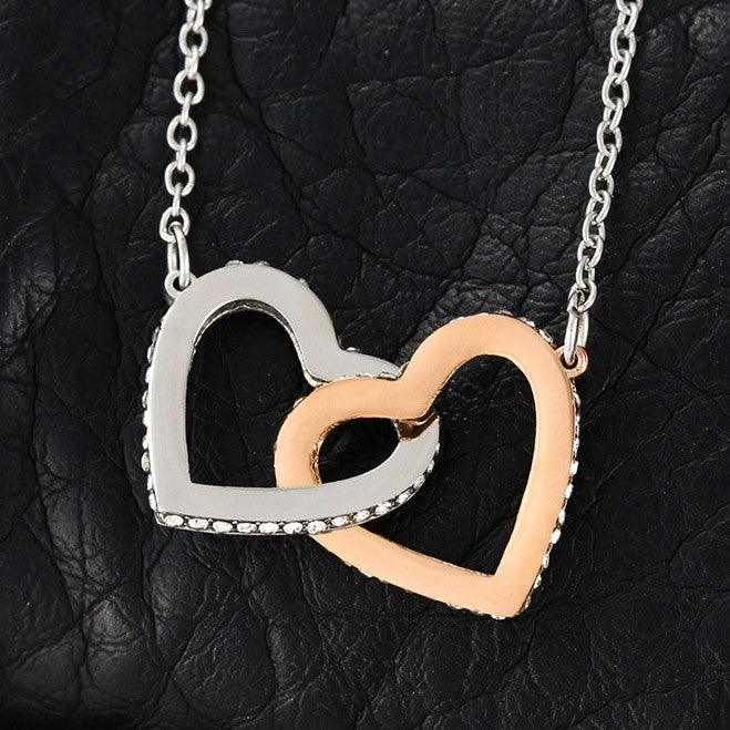 Interlocking Hearts Necklace for that Special Someone! Engravable
