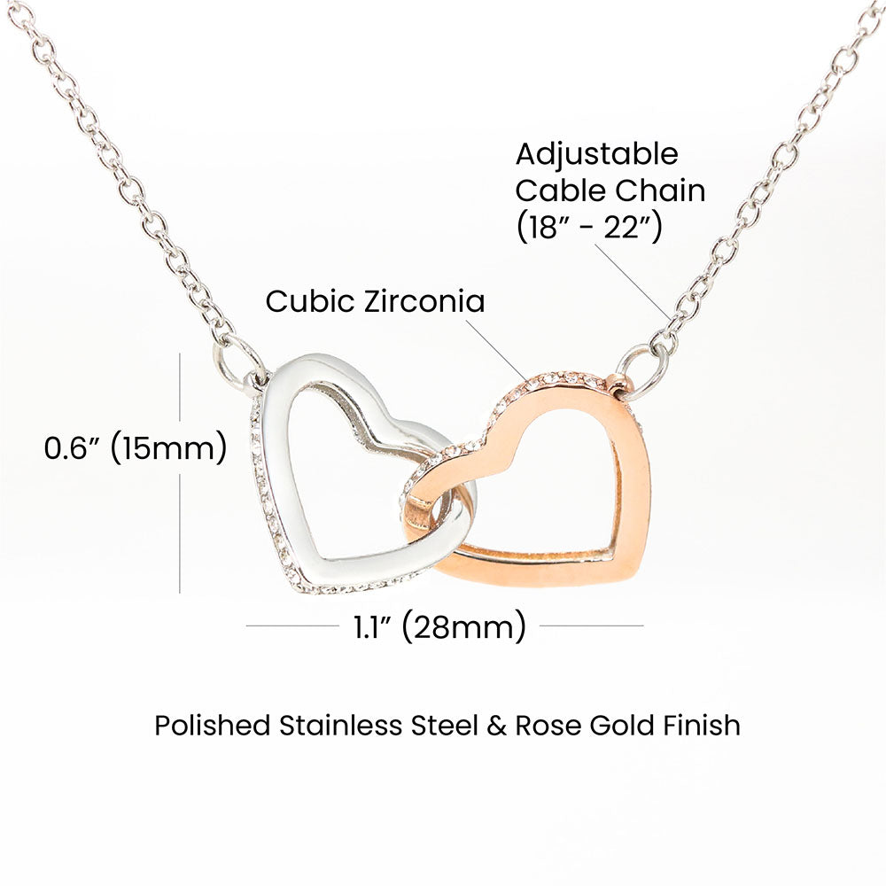 Interlocking Hearts Necklace for that Special Someone! Engravable