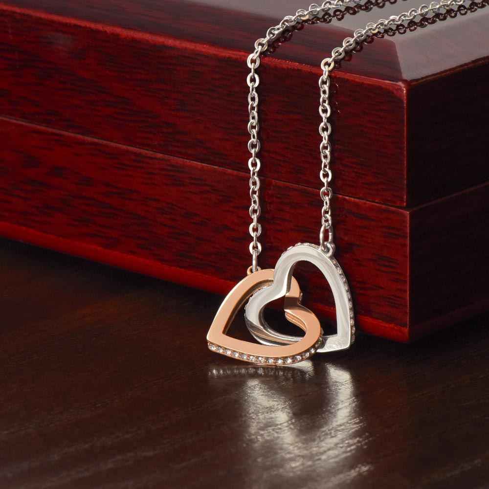 Interlocking Hearts Necklace for that Special Someone! Engravable