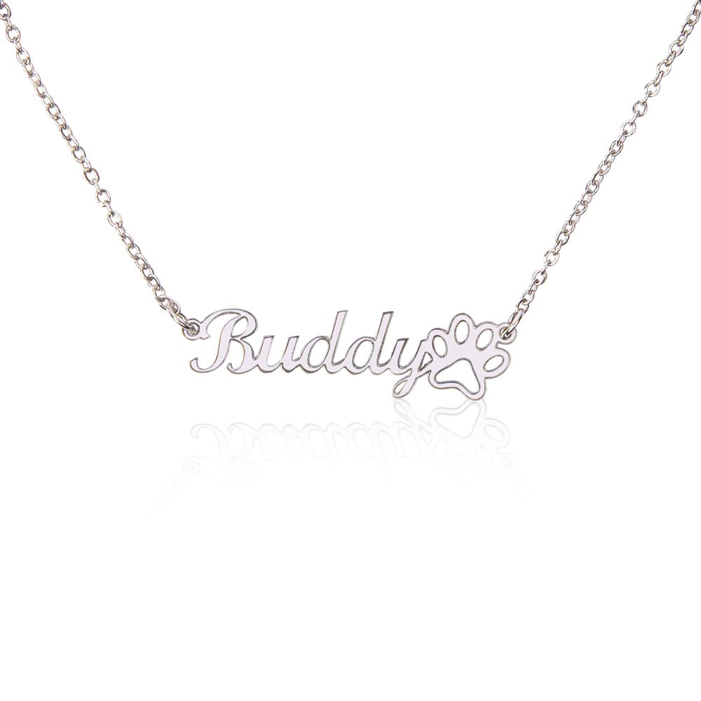 Show Your Love For ur Fur Baby with the Paw Name Necklace!
