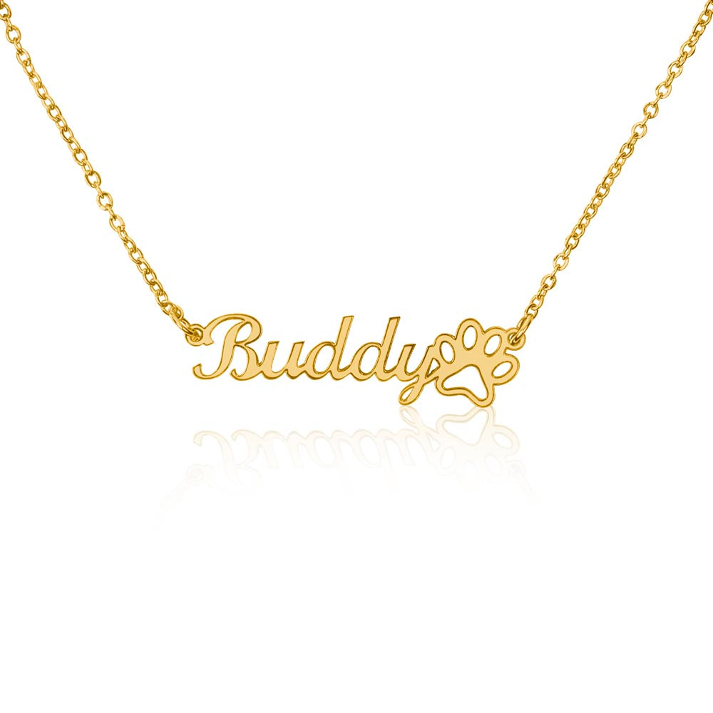 Show Your Love For ur Fur Baby with the Paw Name Necklace!