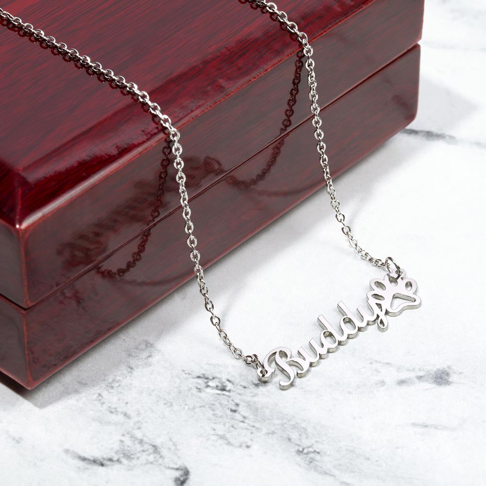 Show Your Love For ur Fur Baby with the Paw Name Necklace!
