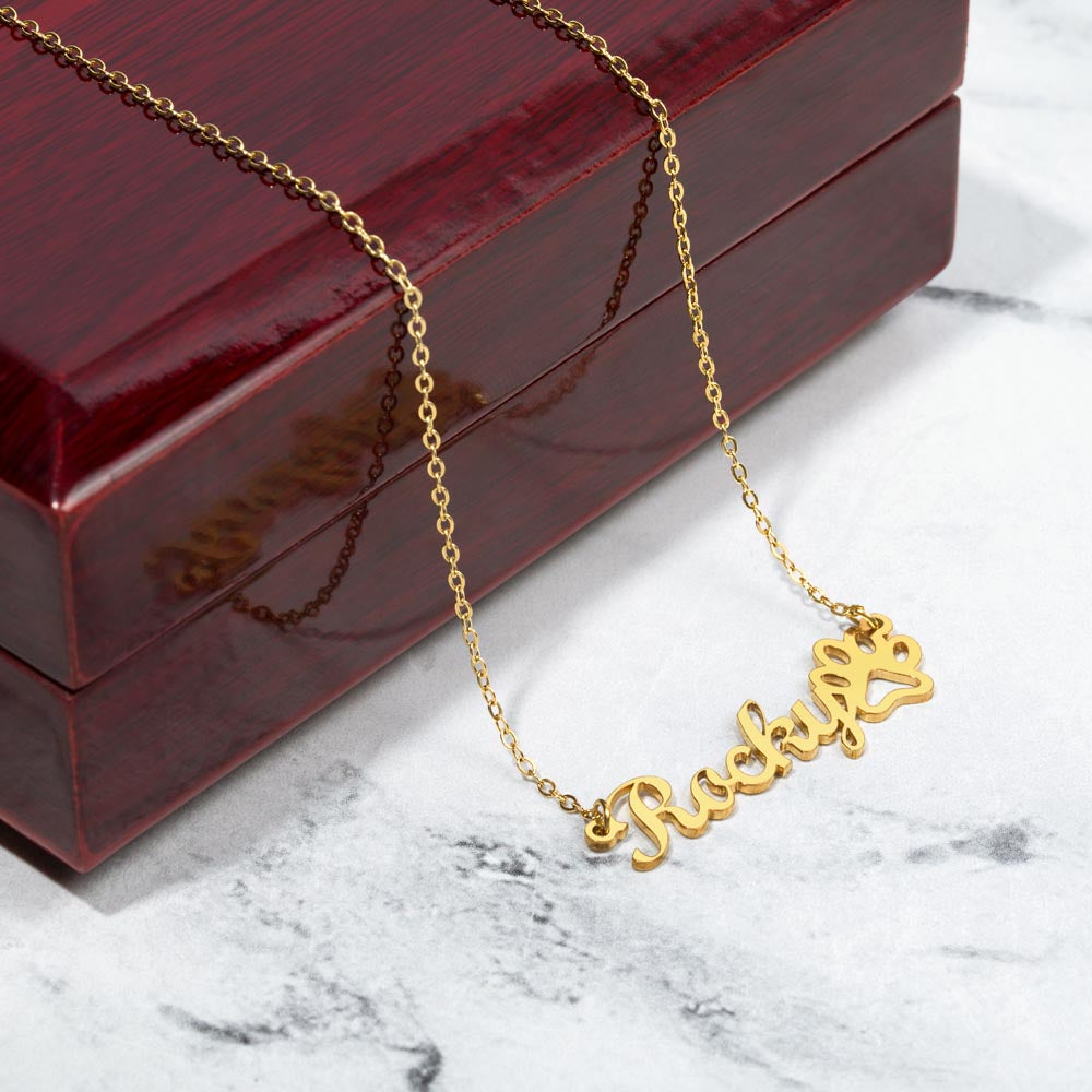 Show Your Love For ur Fur Baby with the Paw Name Necklace!