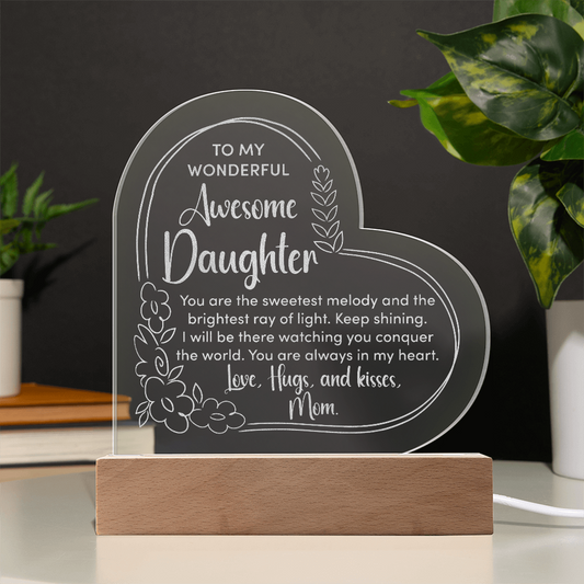 Engravable Heart Acrylic Plaque