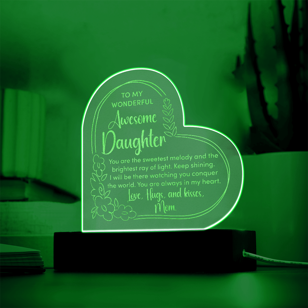 Engravable Heart Acrylic Plaque