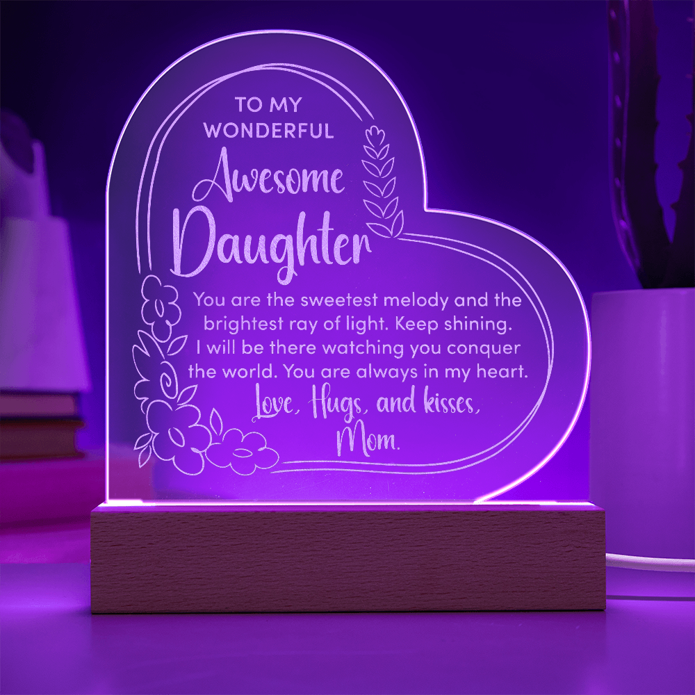 Engravable Heart Acrylic Plaque