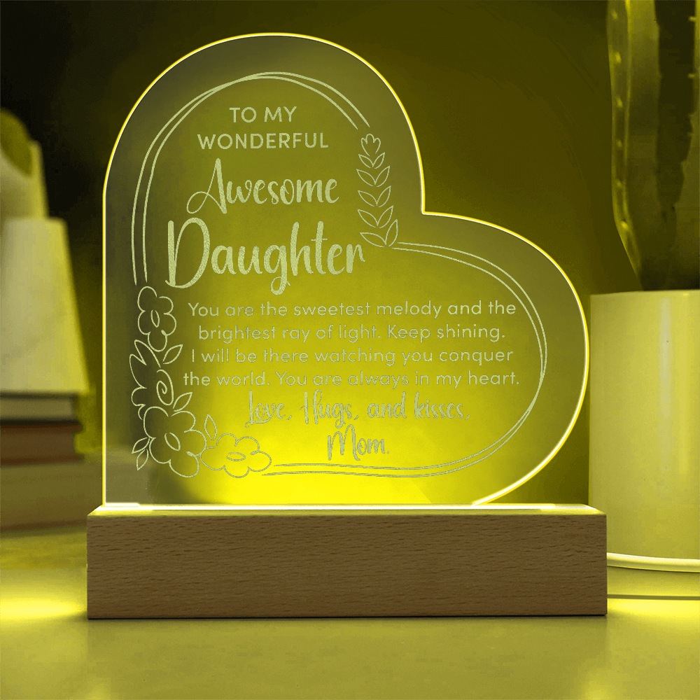 Engravable Heart Acrylic Plaque
