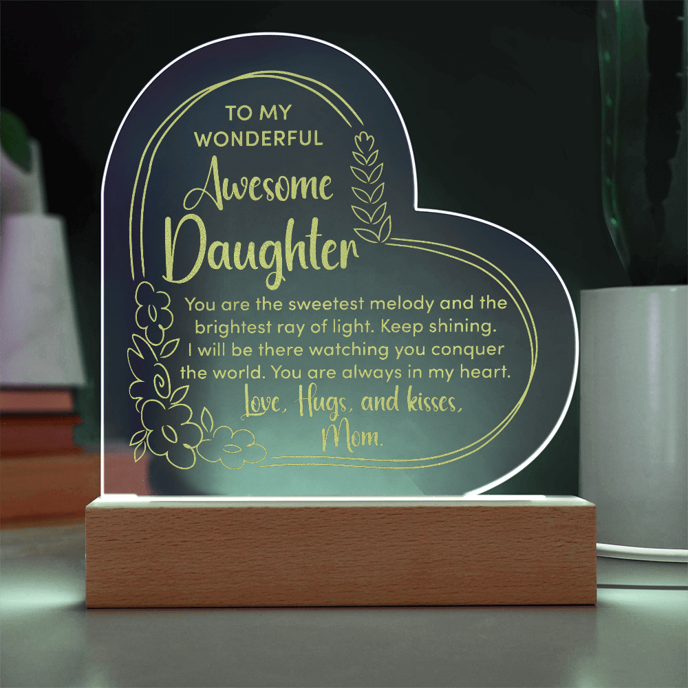 Engravable Heart Acrylic Plaque