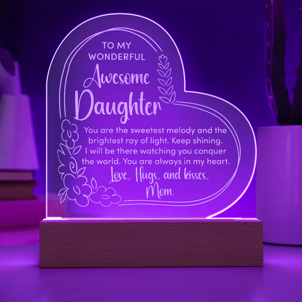 Engravable Heart Acrylic Plaque