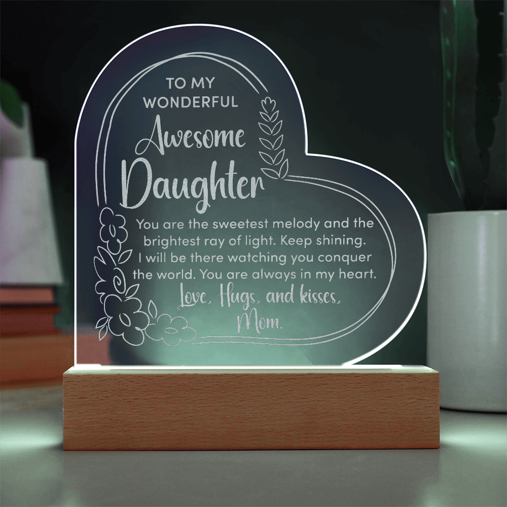 Engravable Heart Acrylic Plaque